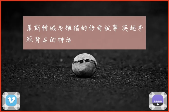 莱斯特城与维猜的传奇故事 英超夺冠背后的神话